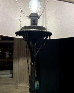 Early 20th Century French Bronze Candelabra Lamp with Green Marble Base