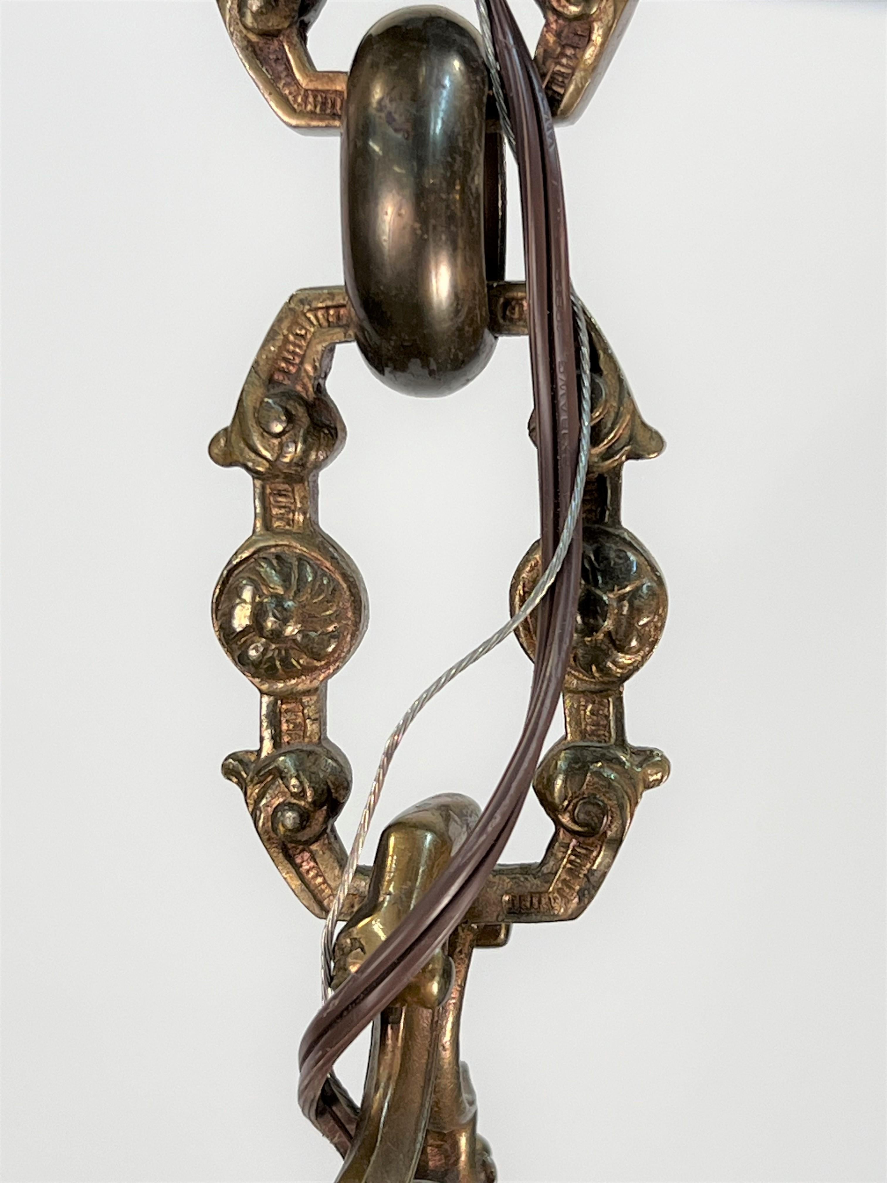 Early 20th Century French Bronze Chandelier For Sale 6
