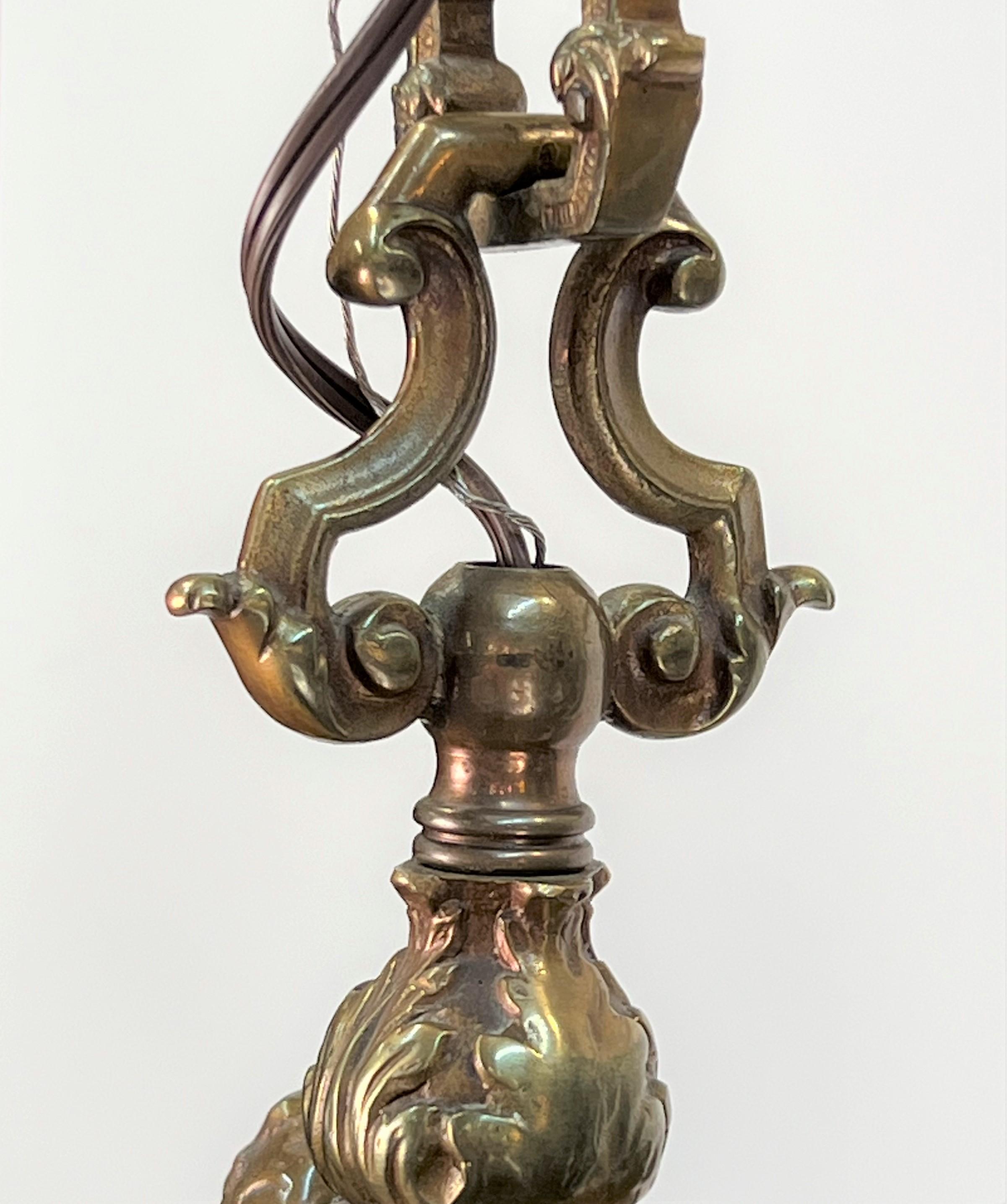 Early 20th Century French Bronze Chandelier For Sale 7