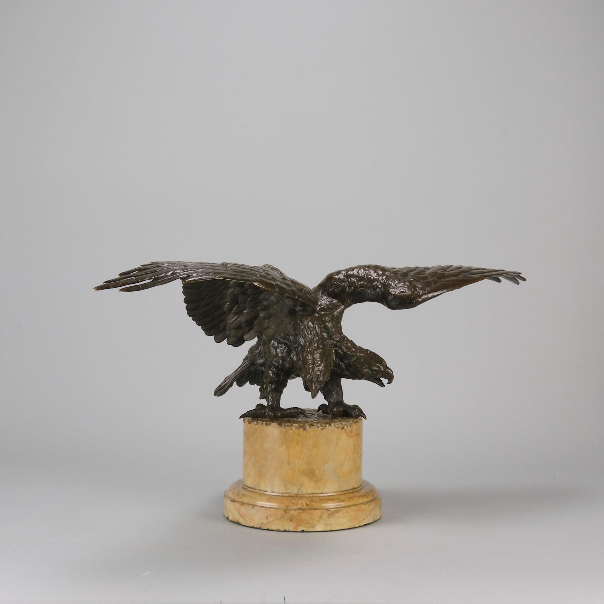 Carved Early 20th Century French Bronze Entitled 