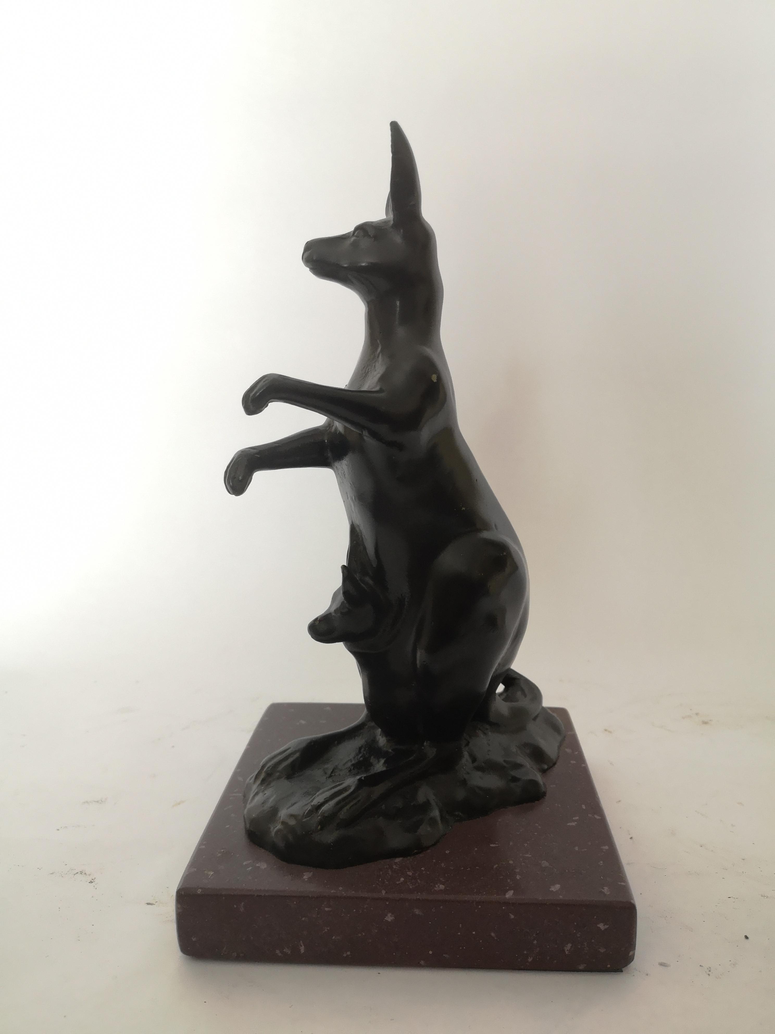 Early 20th Century French Bronze Kangaroo by Henri Bouchard For Sale 1
