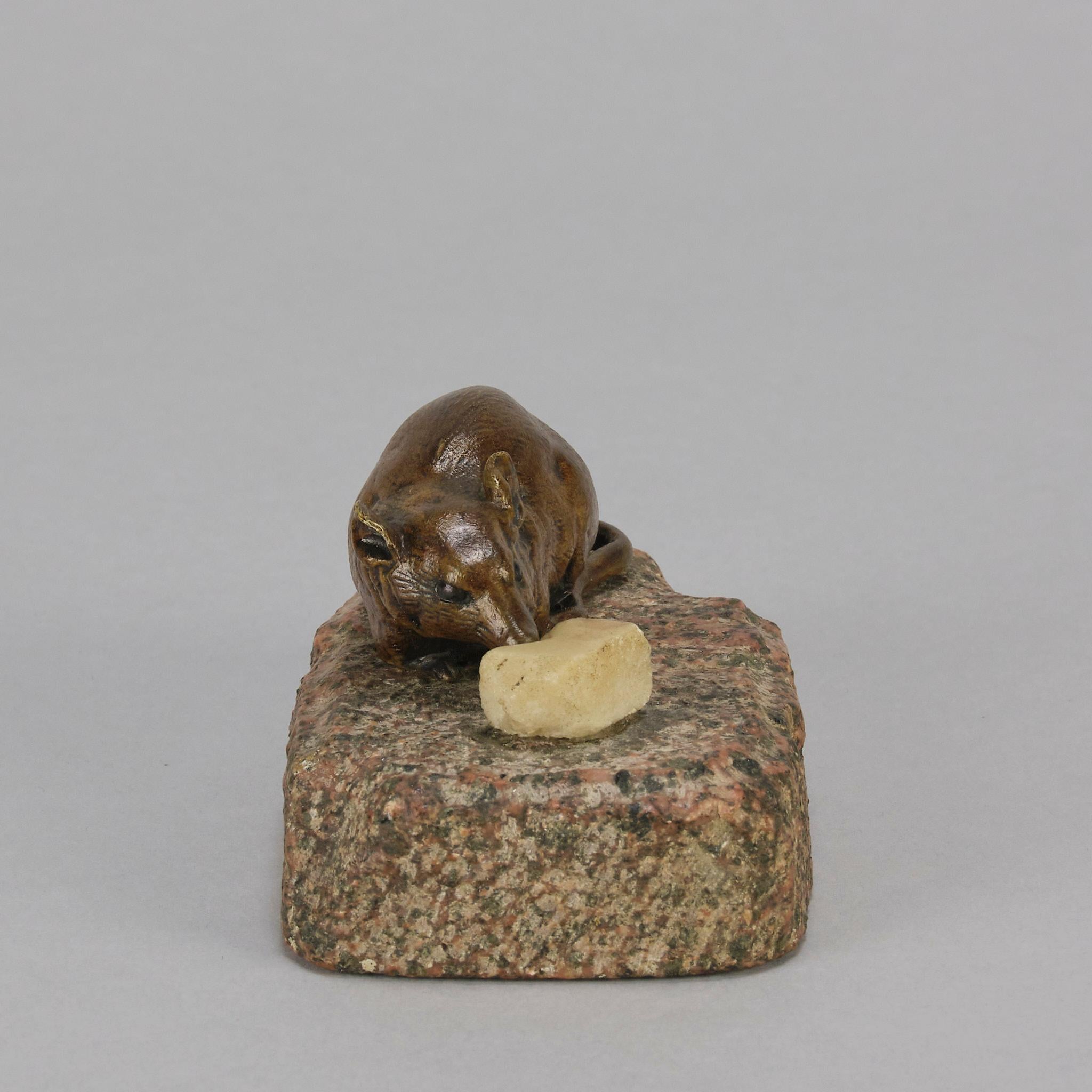 Early 20th Century French Bronze 'Mouse and Cheese' 1