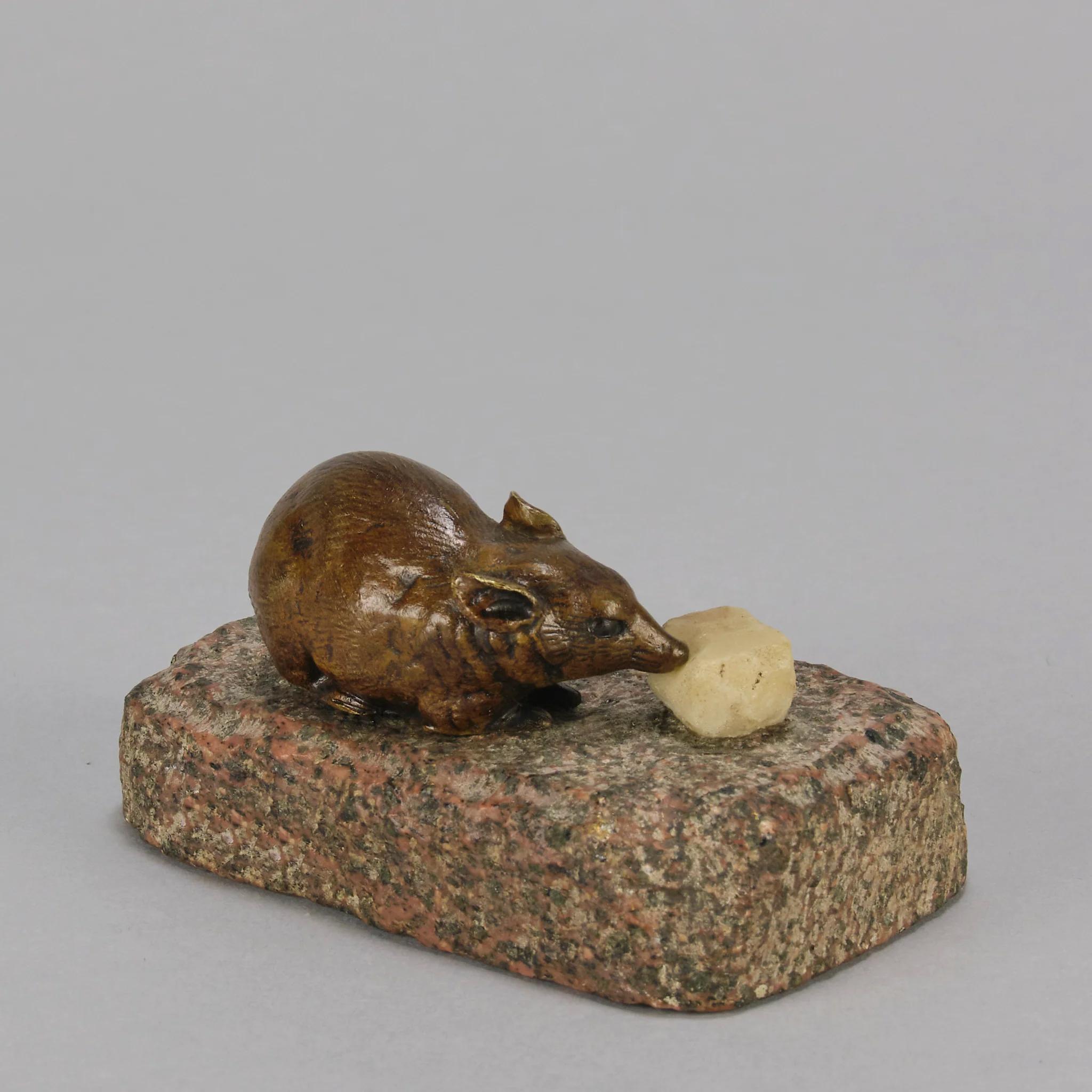 Early 20th Century French Bronze 'Mouse and Cheese' 2