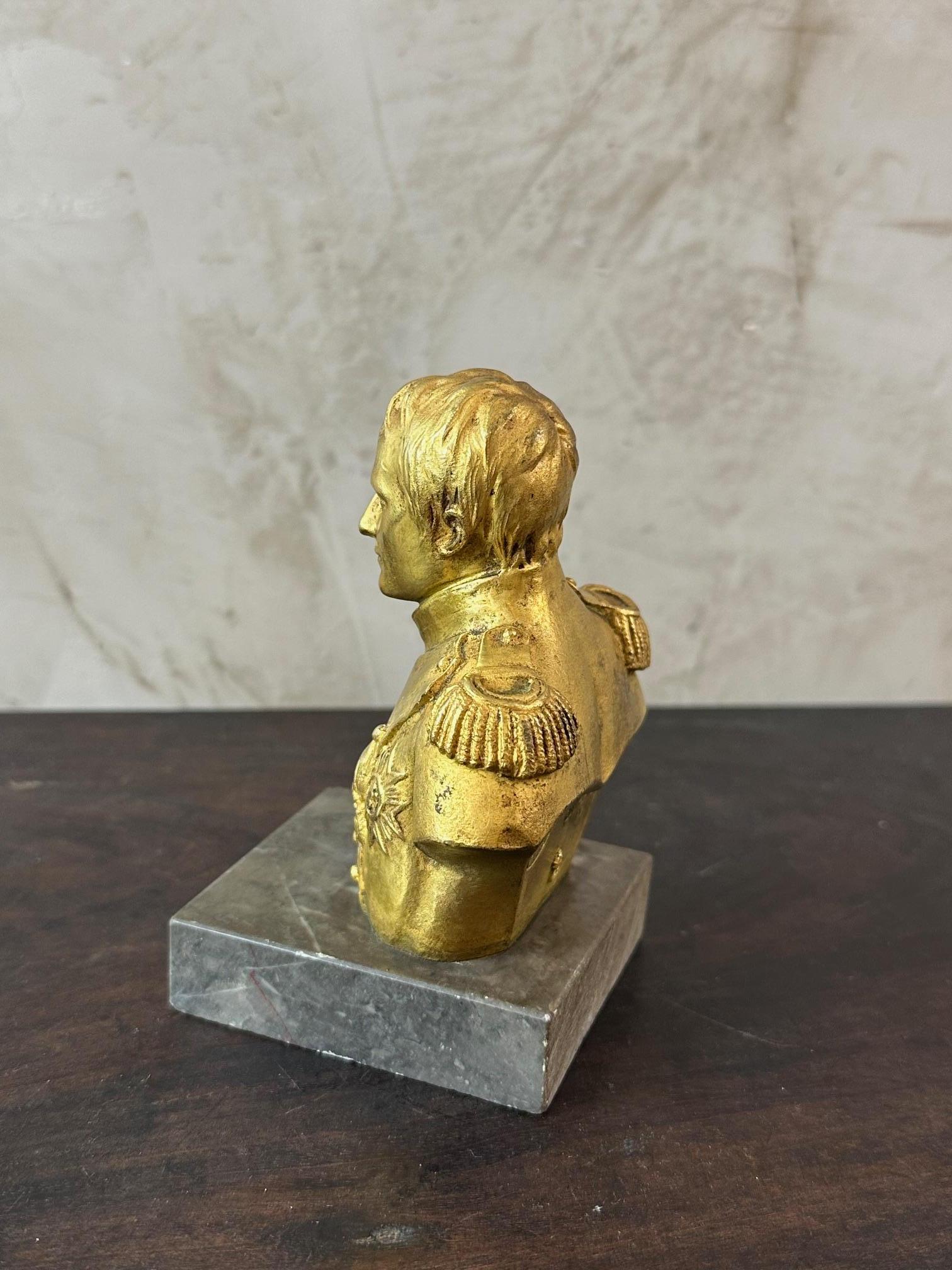 Early 20th century French Bronze Napoleon Bust Signed Houdon, 1921s 7