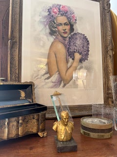 Busto di Napoleone in bronzo francese dei primi del Novecento, firmato Houdon, anni 1921