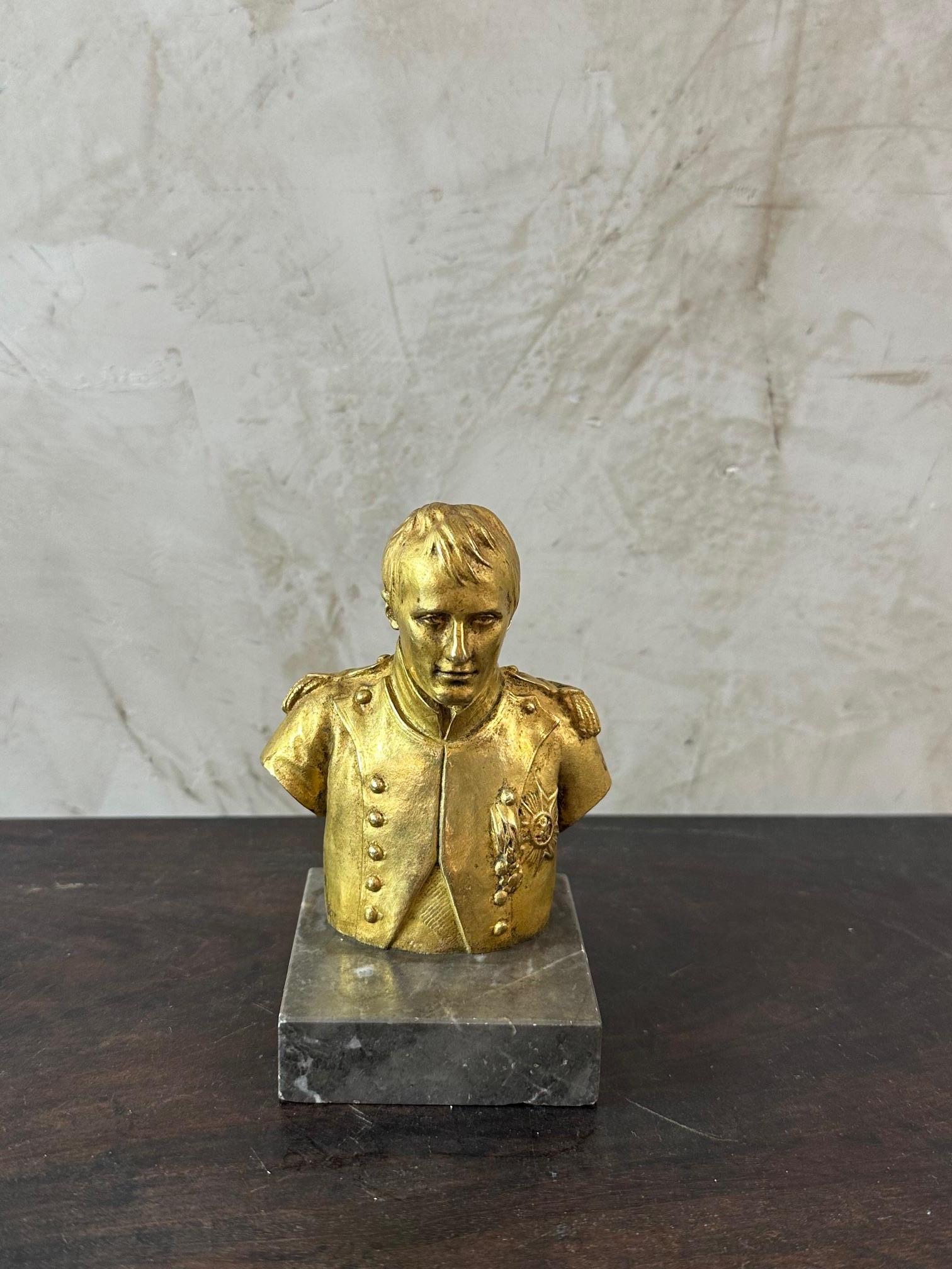 Early 20th Century Early 20th century French Bronze Napoleon Bust Signed Houdon, 1921s