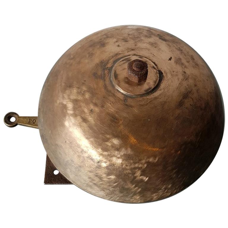 Early 20th Century French Bronze Wall Bell