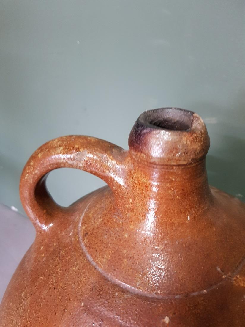 Early 20th Century French Brown Glazed Earthenware Jug 1