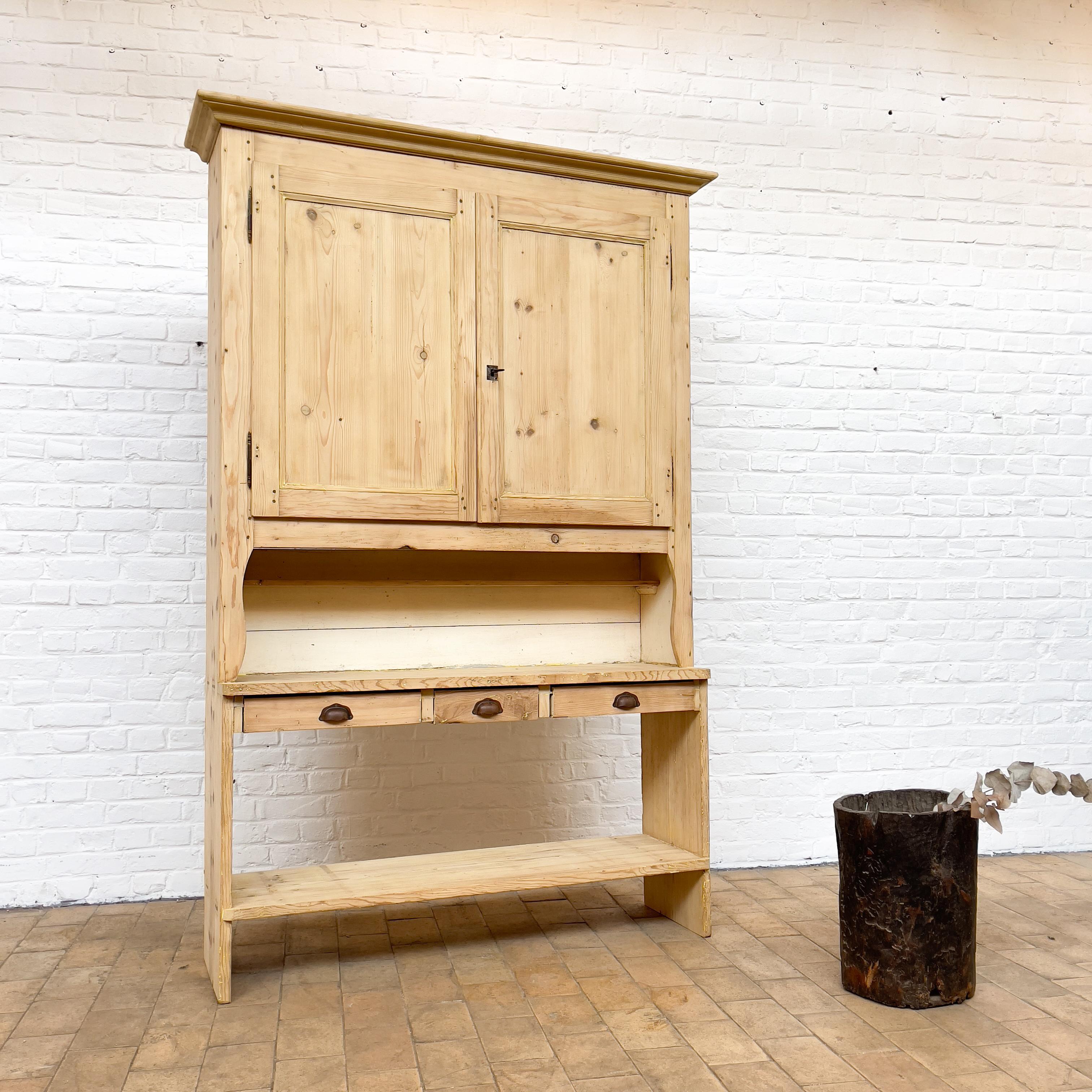 raw wood cabinet