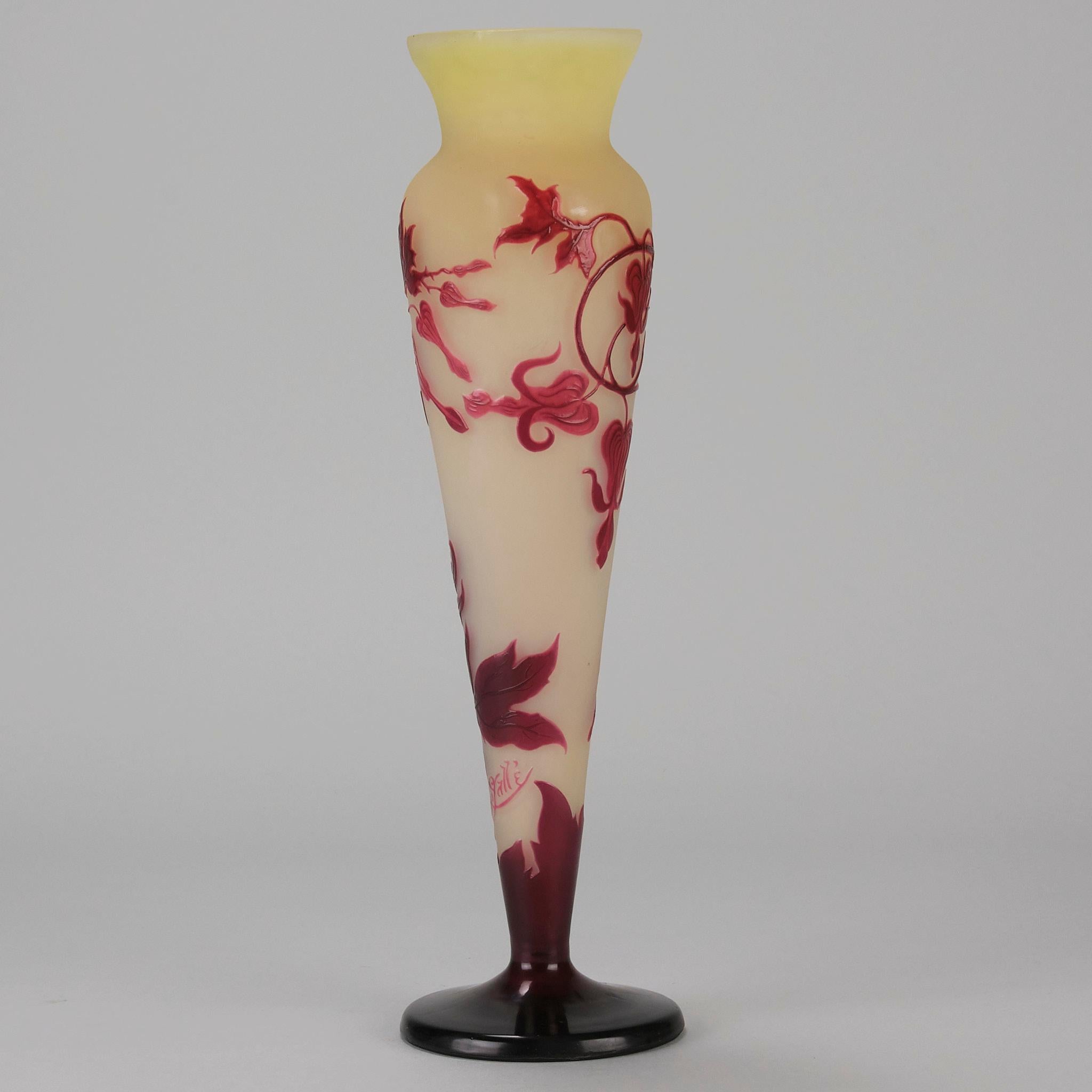 Early 20th Century French Cameo Glass Vase 