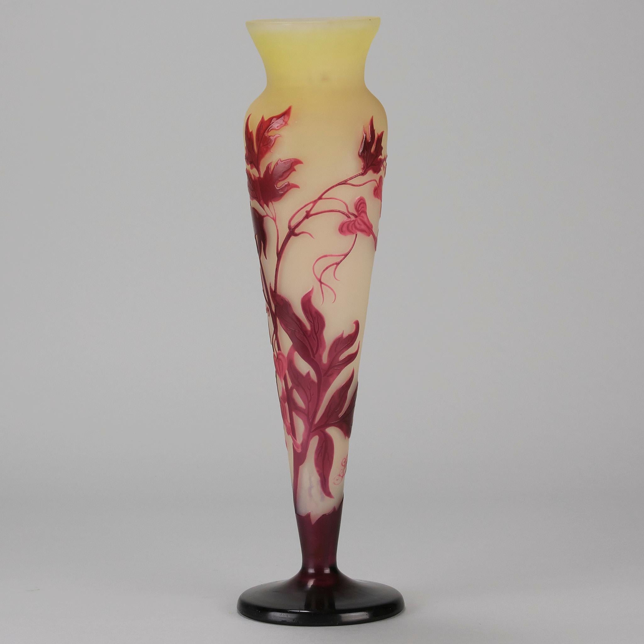 Early 20th Century French Cameo Glass Vase 