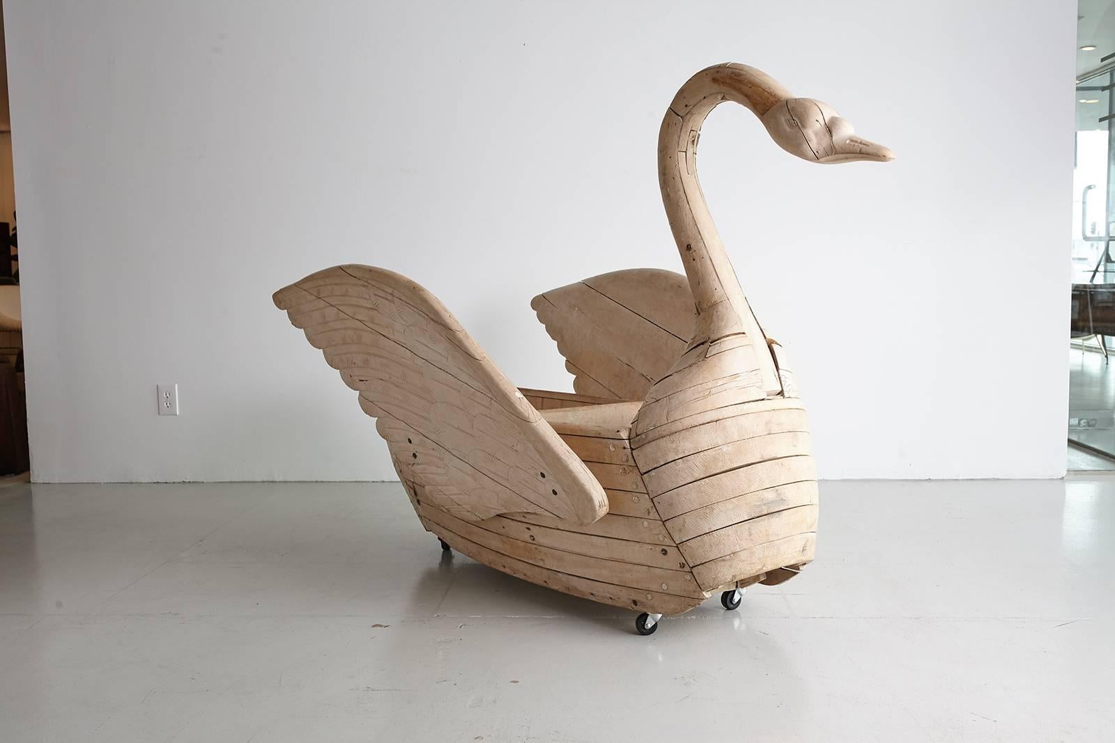 Early 20th Century French Carousel Swan 1