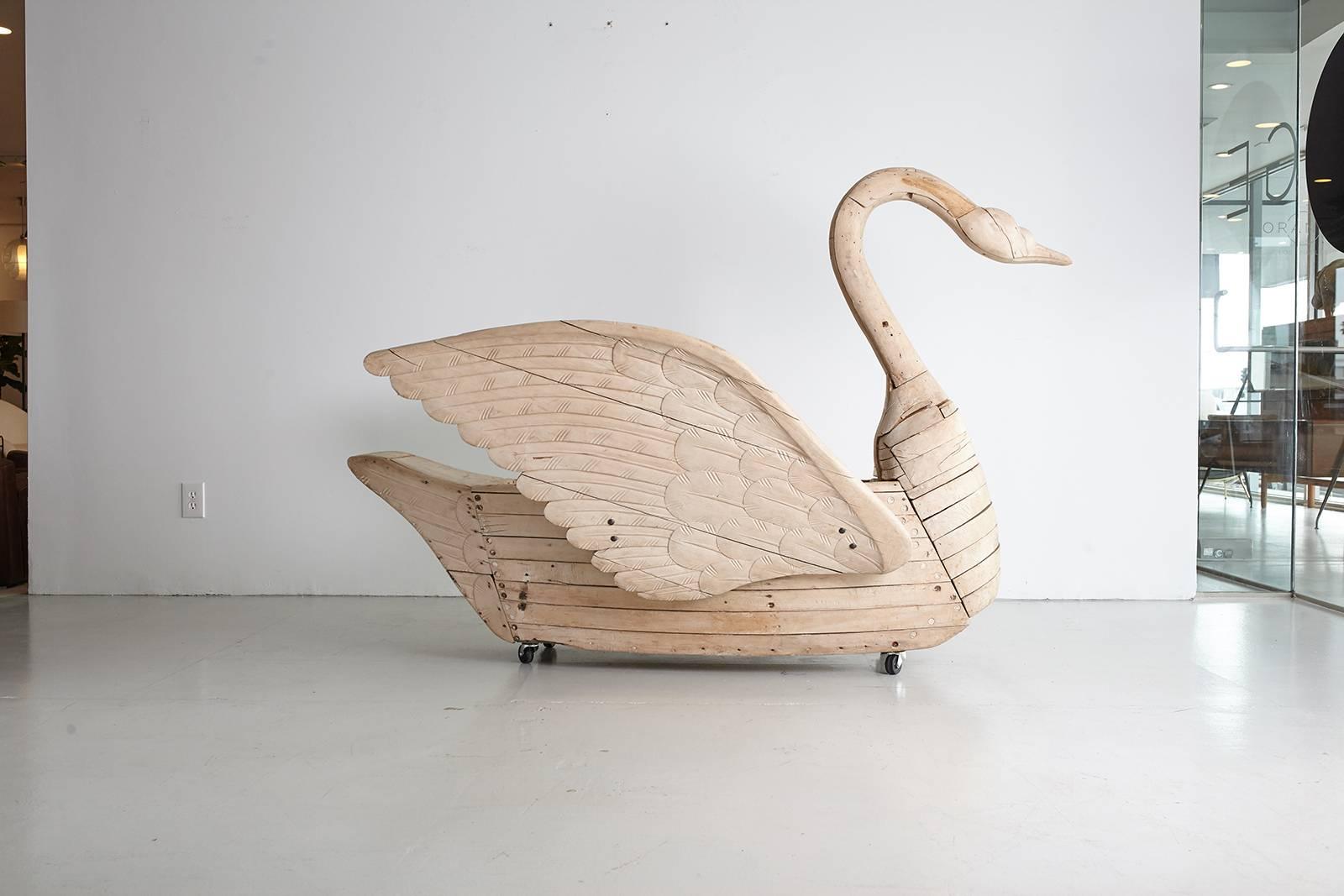 Early 20th Century French Carousel Swan 2