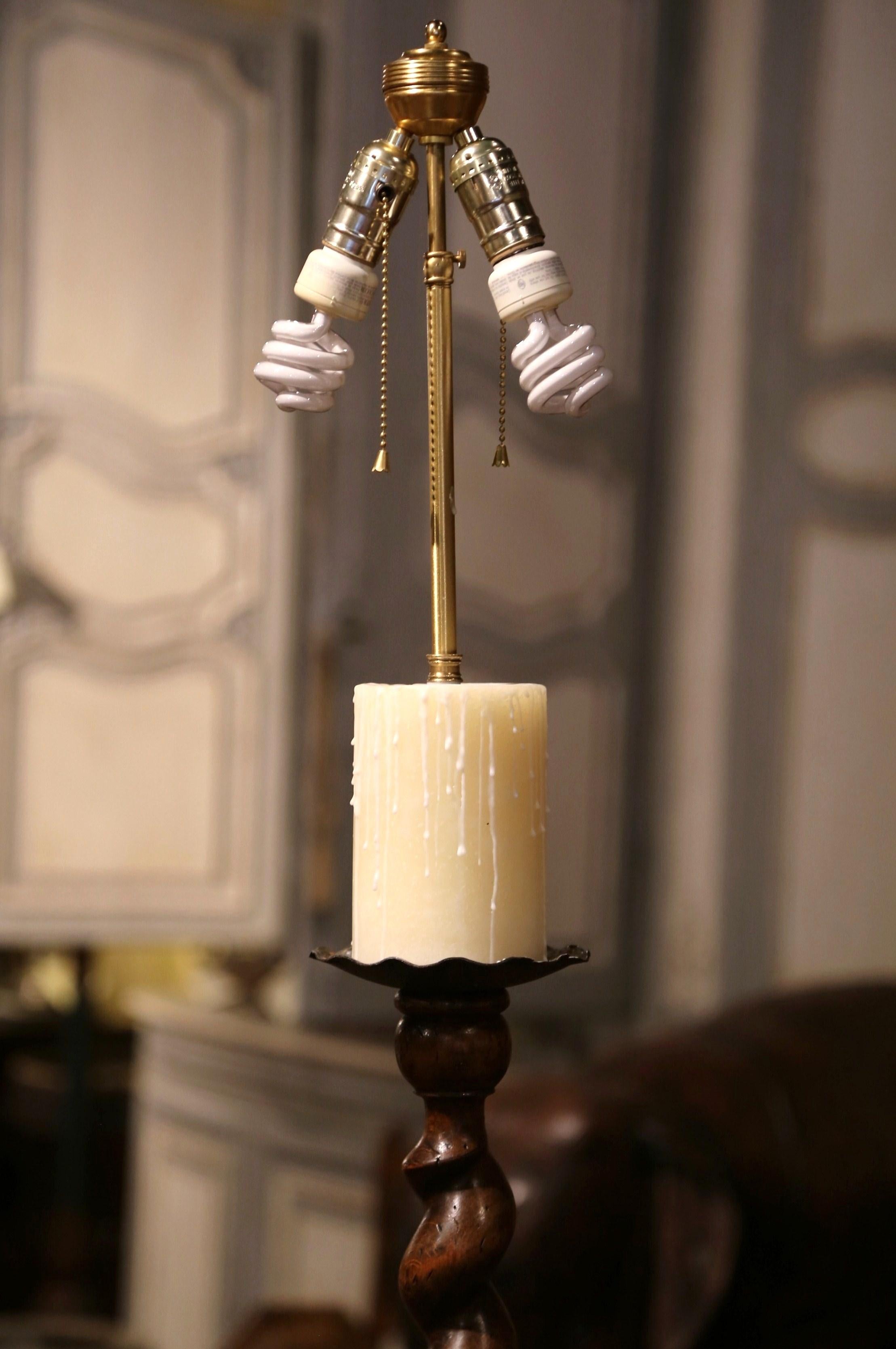 antique barley twist floor lamp