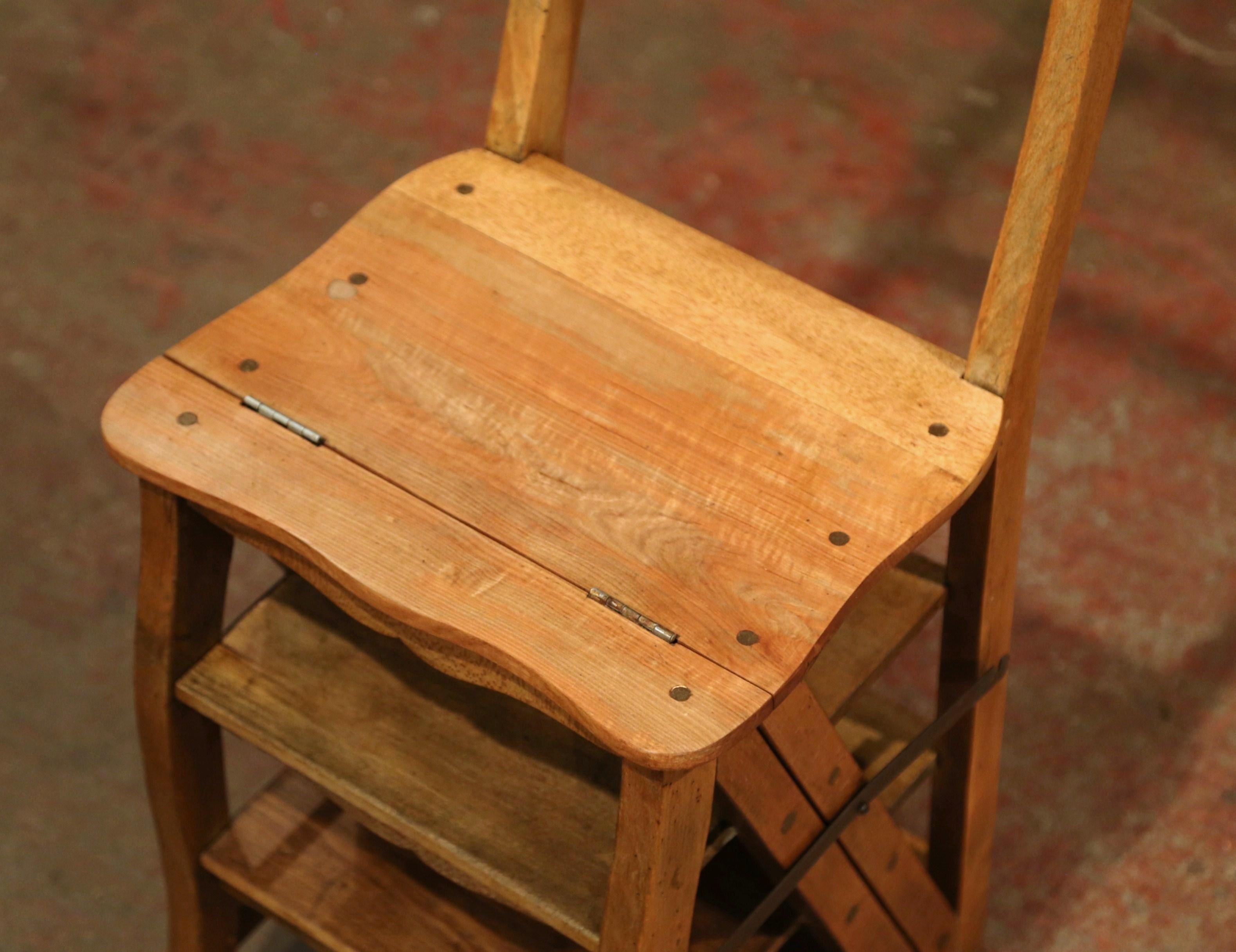wooden chair ladder