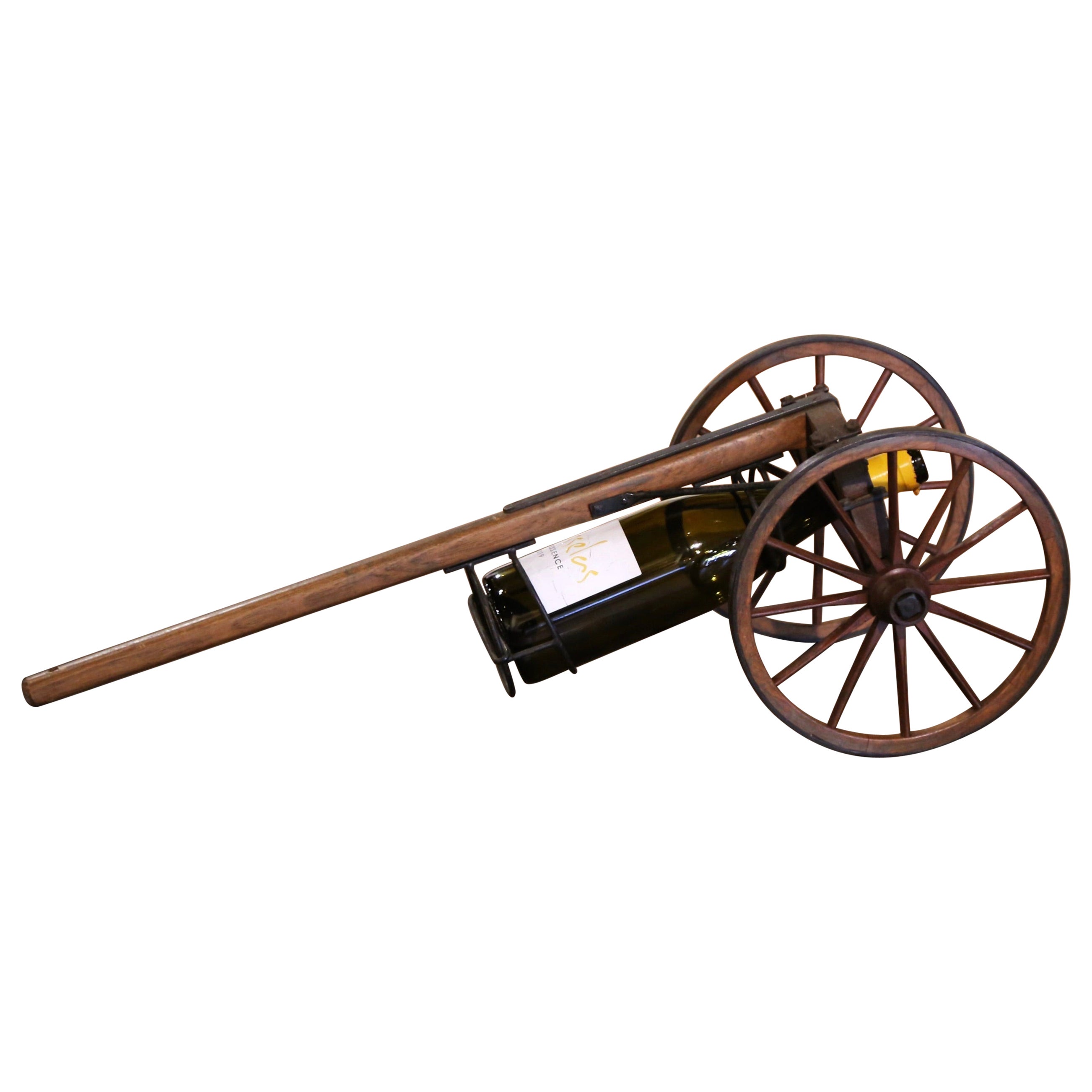 Französischer Weinservierwagen aus geschnitzter Eiche auf Rädern aus dem frühen 20. Jahrhundert im Angebot