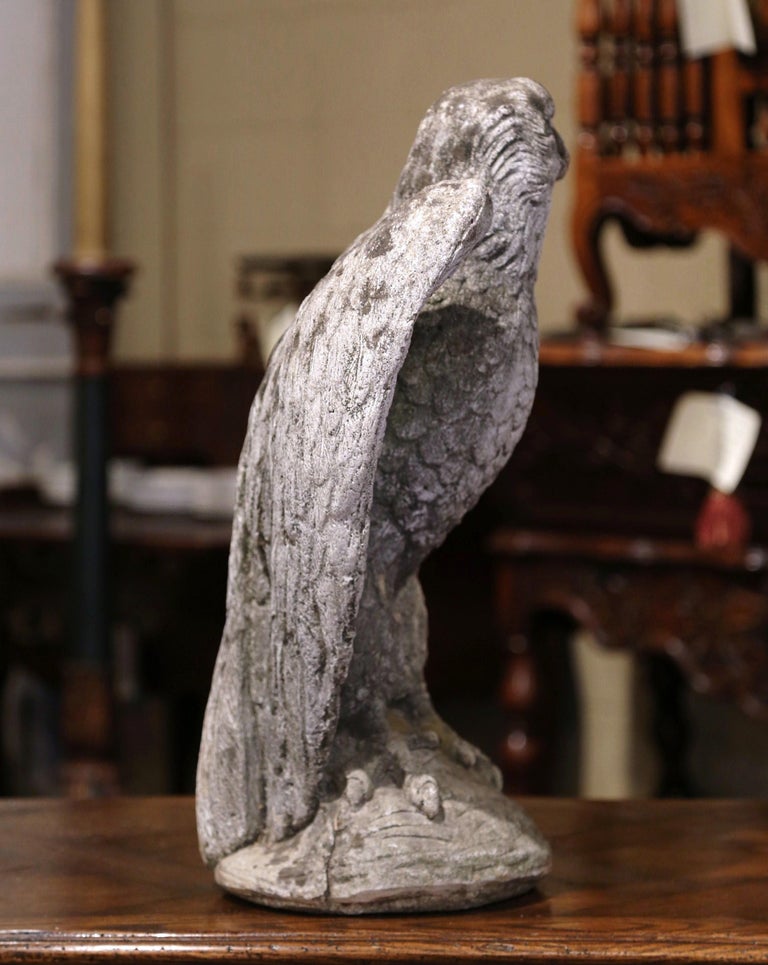 Early 20th Century French Carved Patinated Stone Eagle Sculpture at 1stDibs