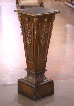 Early 20th Century French Carved Pine and Partial Gilt Pedestal Table