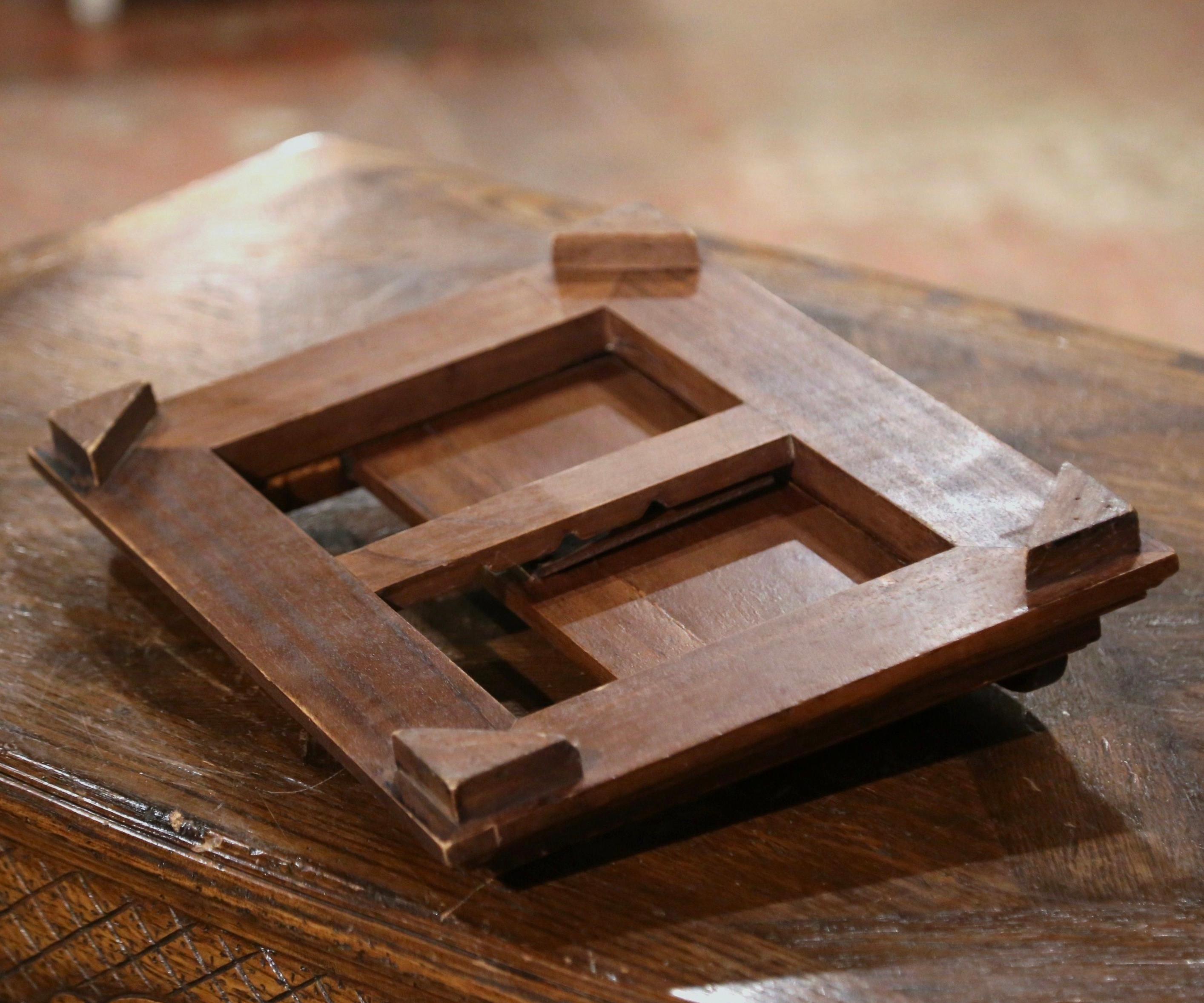 Early 20th Century French Carved Walnut Folding Table Book Stand 6