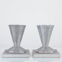 Early 20th Century French Cast Aluminum Planters, a Pair