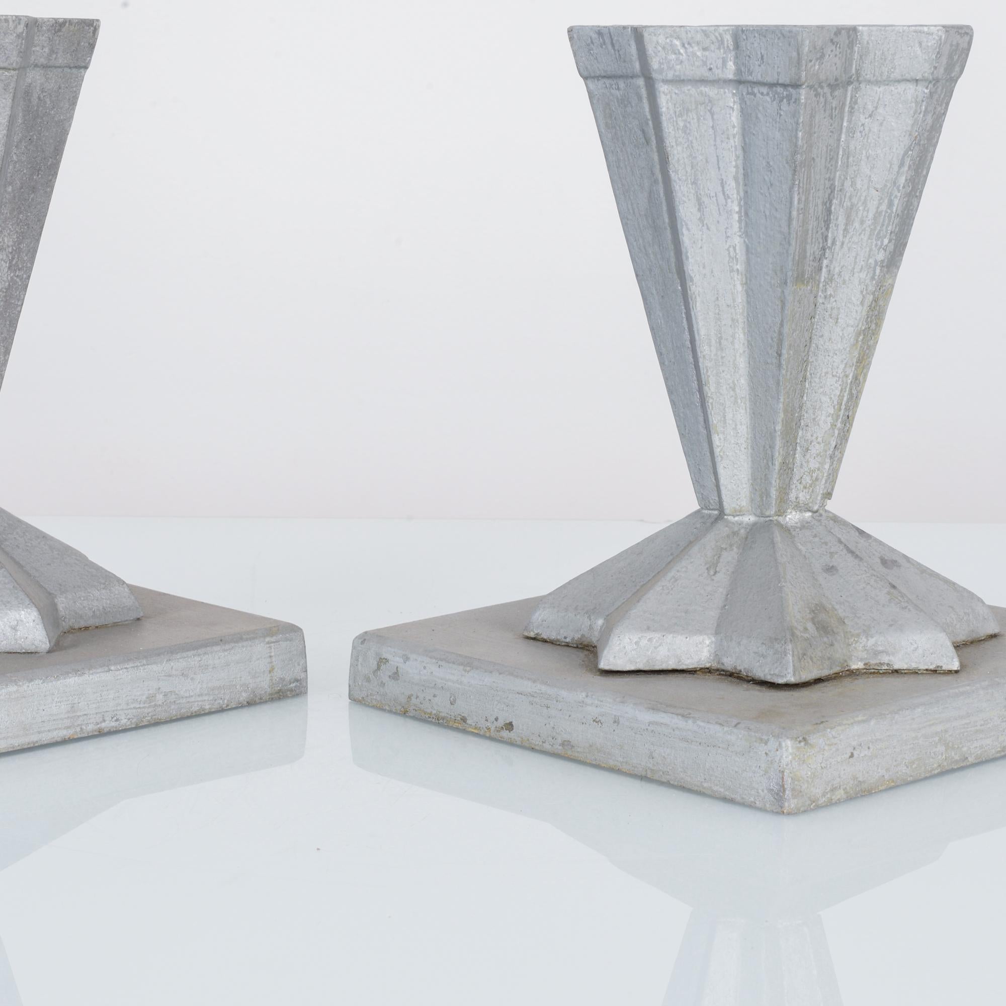 Early 20th Century French Cast Aluminum Planters, a Pair 1