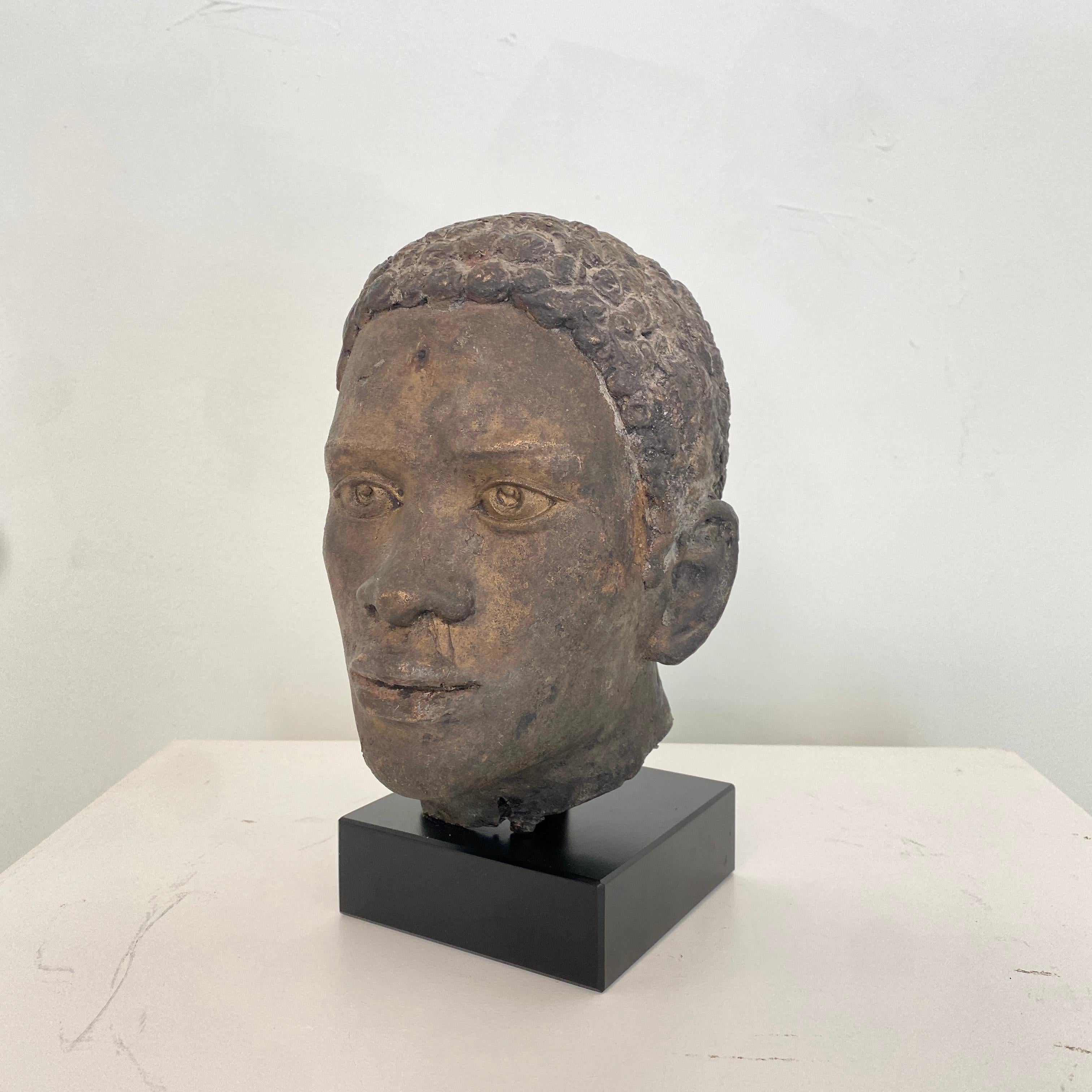 This early 20th century cast bronze bust of a man was made around 1920 in France.
A unique piece which is a great eye-catcher for your antique, modern, space age or mid-century interior.
If you have any more questions we are very happy to help and