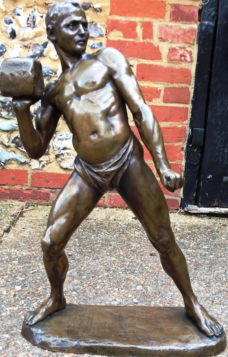 Early 20th Century French Cast Bronze of a Shot Putter For Sale 10