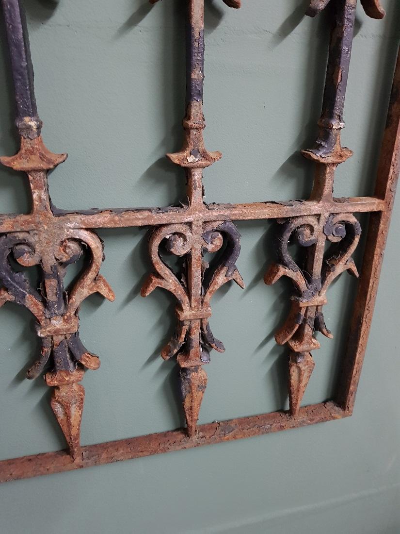 Early 20th Century French Cast Iron Door Fence or Grill. 3