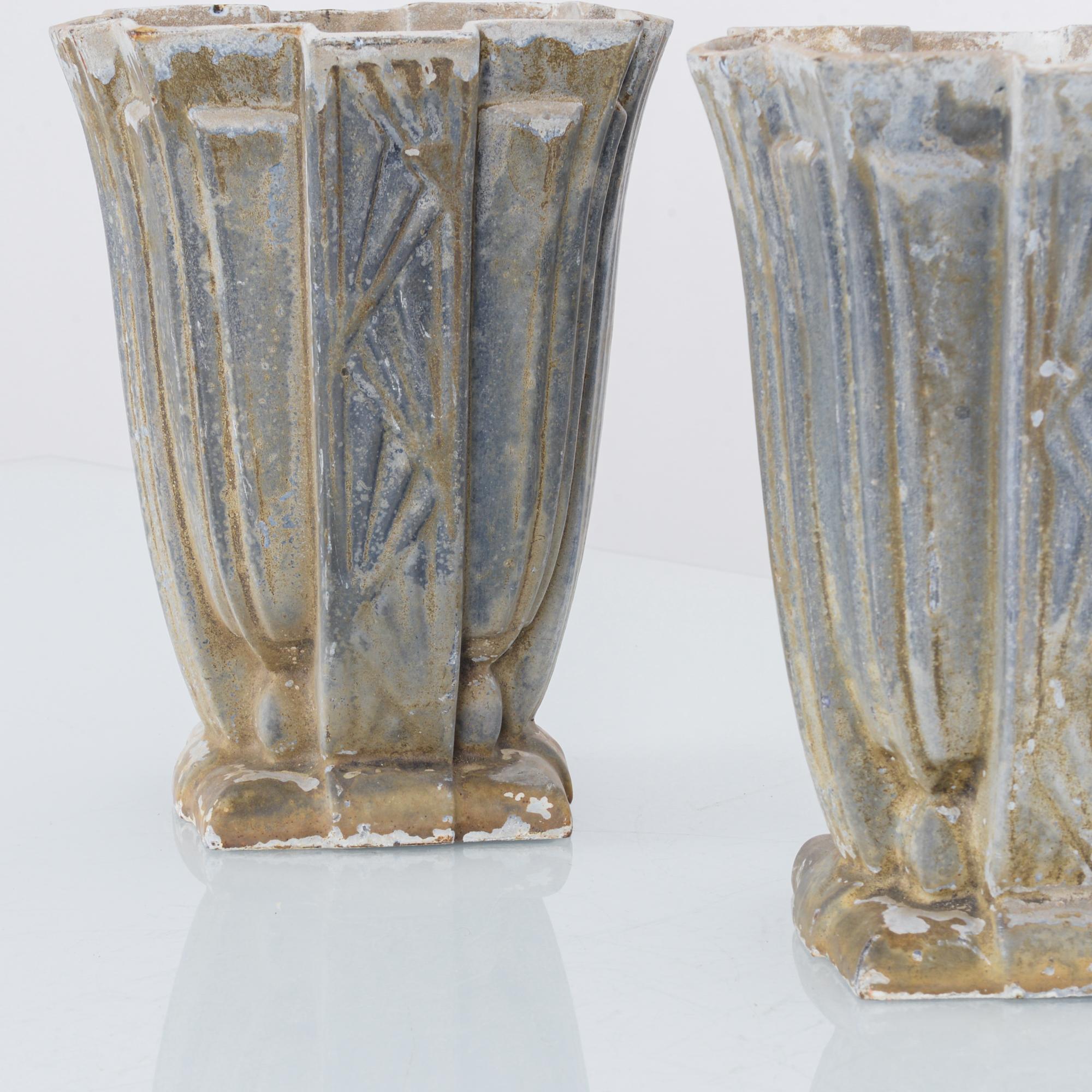 Early 20th Century French Cast Iron Planters, a Pair 1