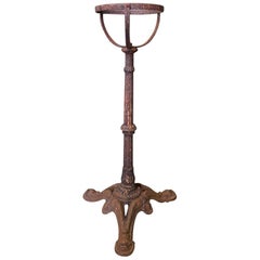 Early 20th Century French Cast Iron Stand, Former Ashtray Holder