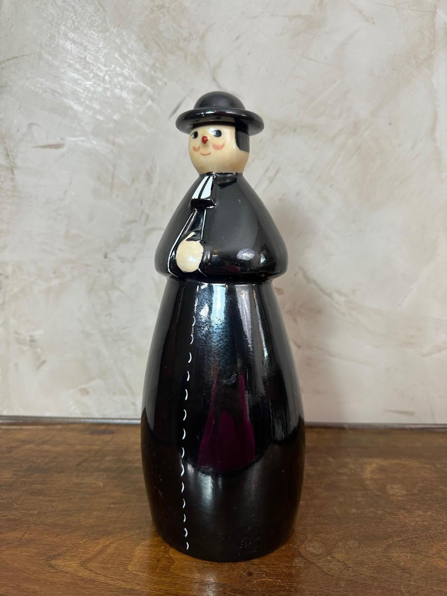 Anfang des 20. Jahrhunderts Französische Keramikflasche eines Priesters Signiert ROBJ, 1900er Jahre im Angebot 3