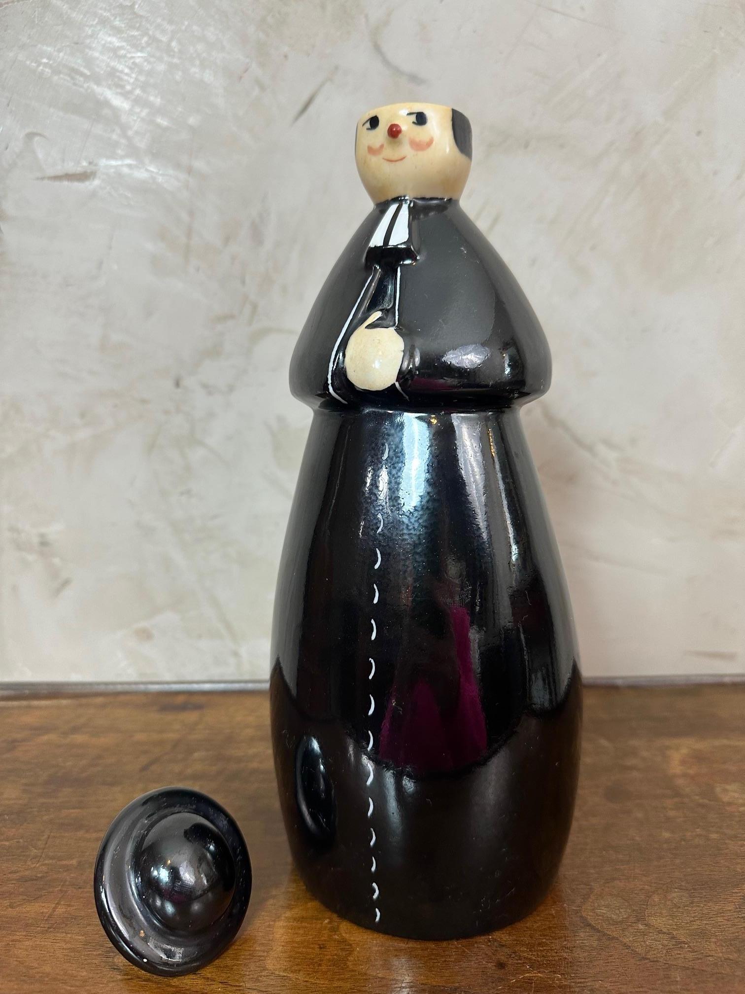 Anfang des 20. Jahrhunderts Französische Keramikflasche eines Priesters Signiert ROBJ, 1900er Jahre im Angebot 5