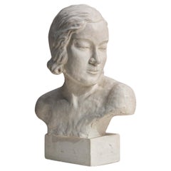 Early 20th Century French Ceramic Bust