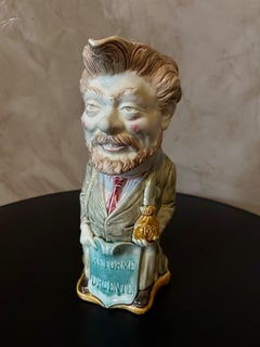 Pichet pour homme politique en céramique française du début du 20e siècle