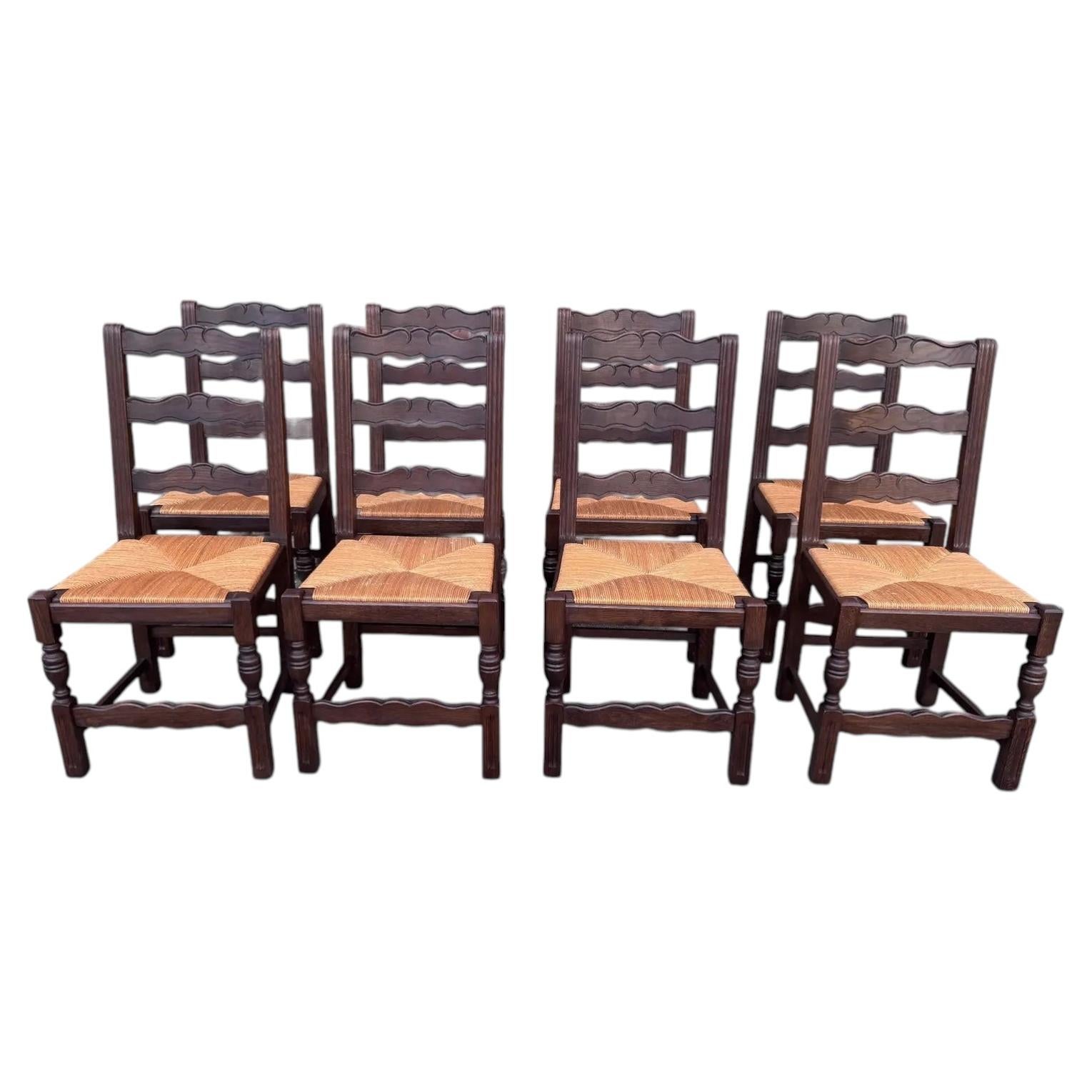 Early 20th Century French Chairs Set of 8
