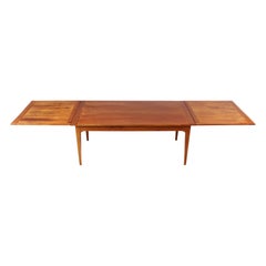 Early 20th Century French Cherrywood Farmhouse Table, Extendable, For 10 People