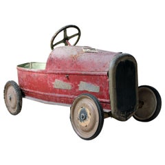 Antique Early 20th Century French Child’s Painted Metal Pedal ‘Special’ Racing Car
