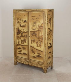 Early 20th Century French Chinoiserie Armoire Cupboard