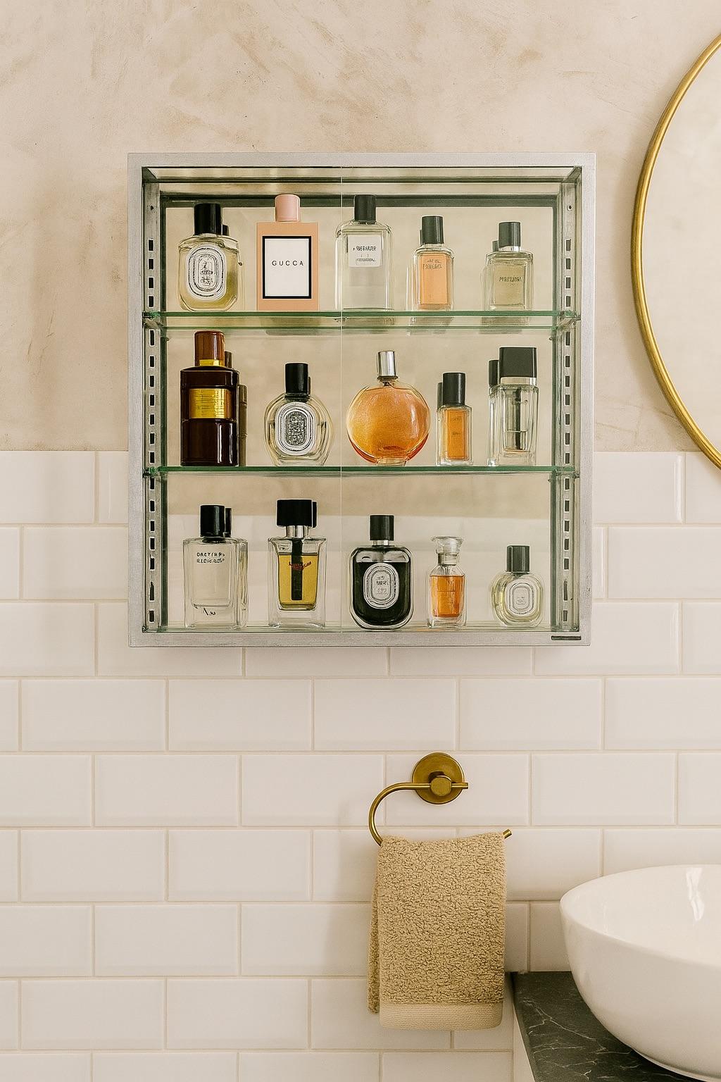 Early 20th century French Chromed Metal, Mirror and Glass Wall Shelf, 1920s For Sale 9