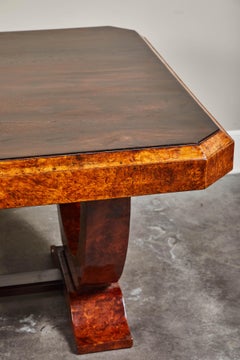 Early 20th Century French Colonial Art Deco Dining Table