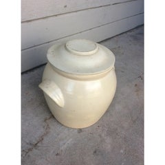 Early 20th Century French Confit Pot With Lid