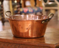 Early 20th Century French Copper and Brass Jelly Boiling Bowl from Normandy