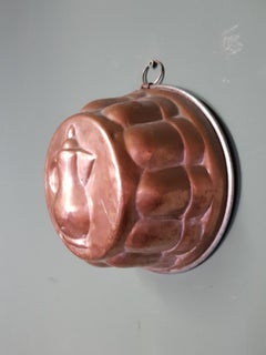 Early 20th Century French Copper Baking Mold with Relief of a Jug