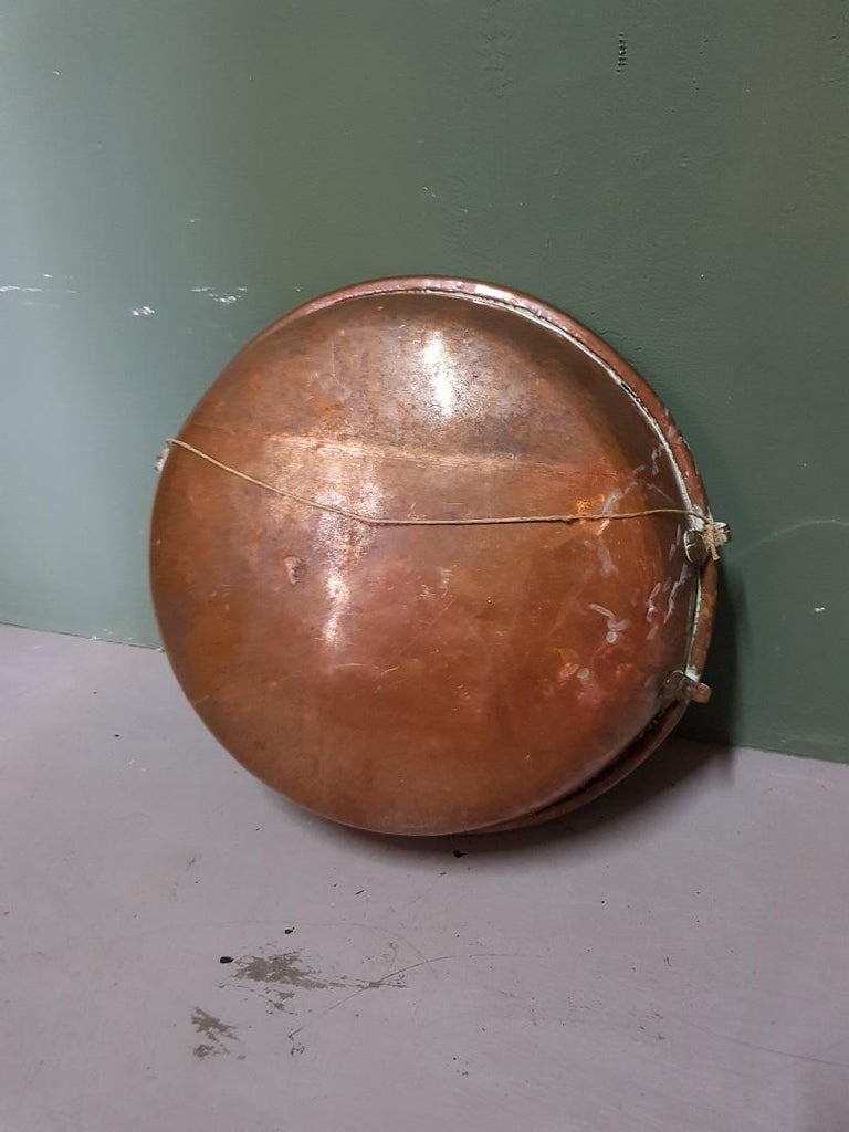 Early 20th Century French Copper Jam Pan with Brass Handles at 1stDibs
