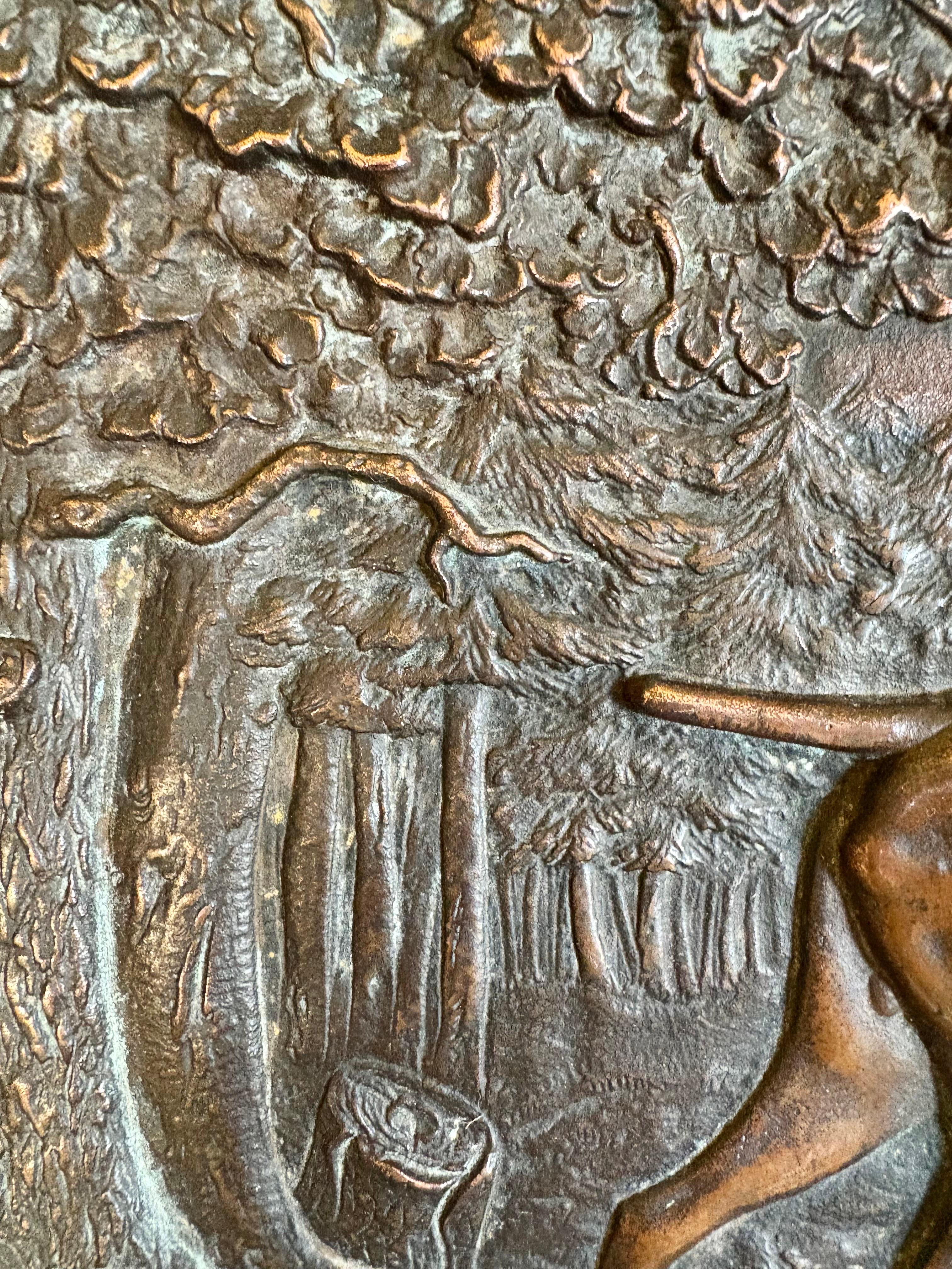 Early 20th Century French Copper Relief Plaque 6