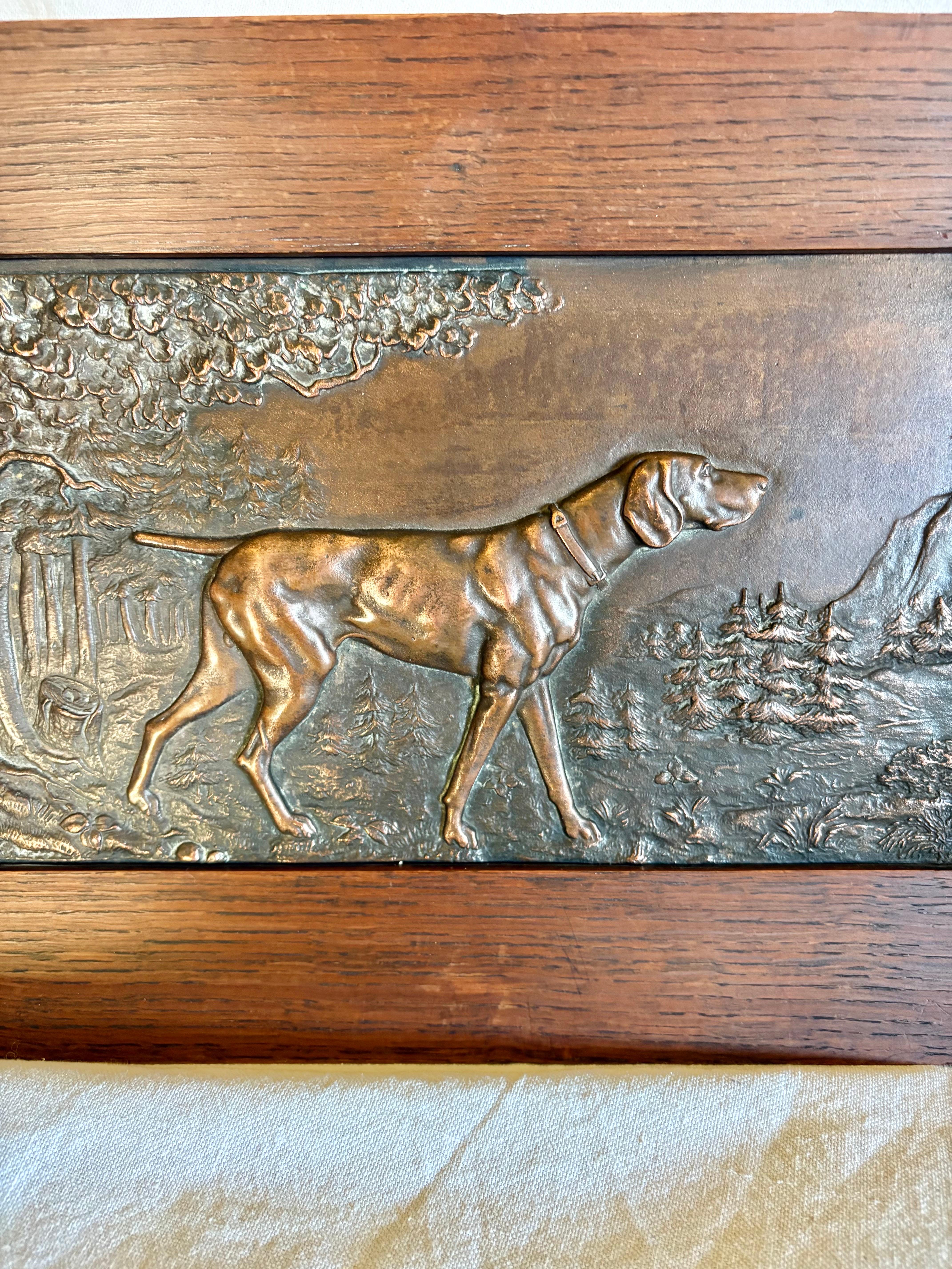 Art Nouveau Early 20th Century French Copper Relief Plaque