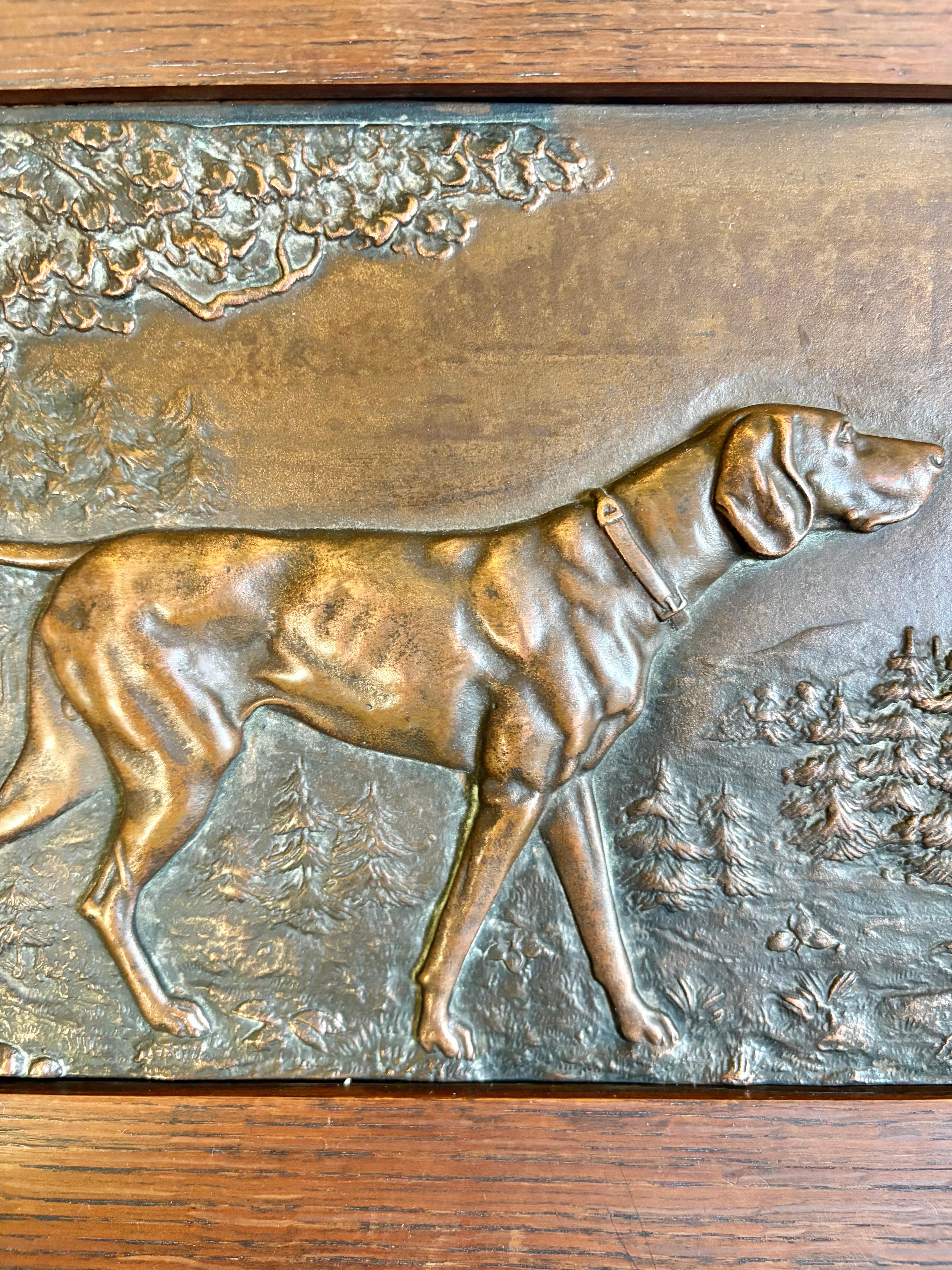 Early 20th Century French Copper Relief Plaque 3