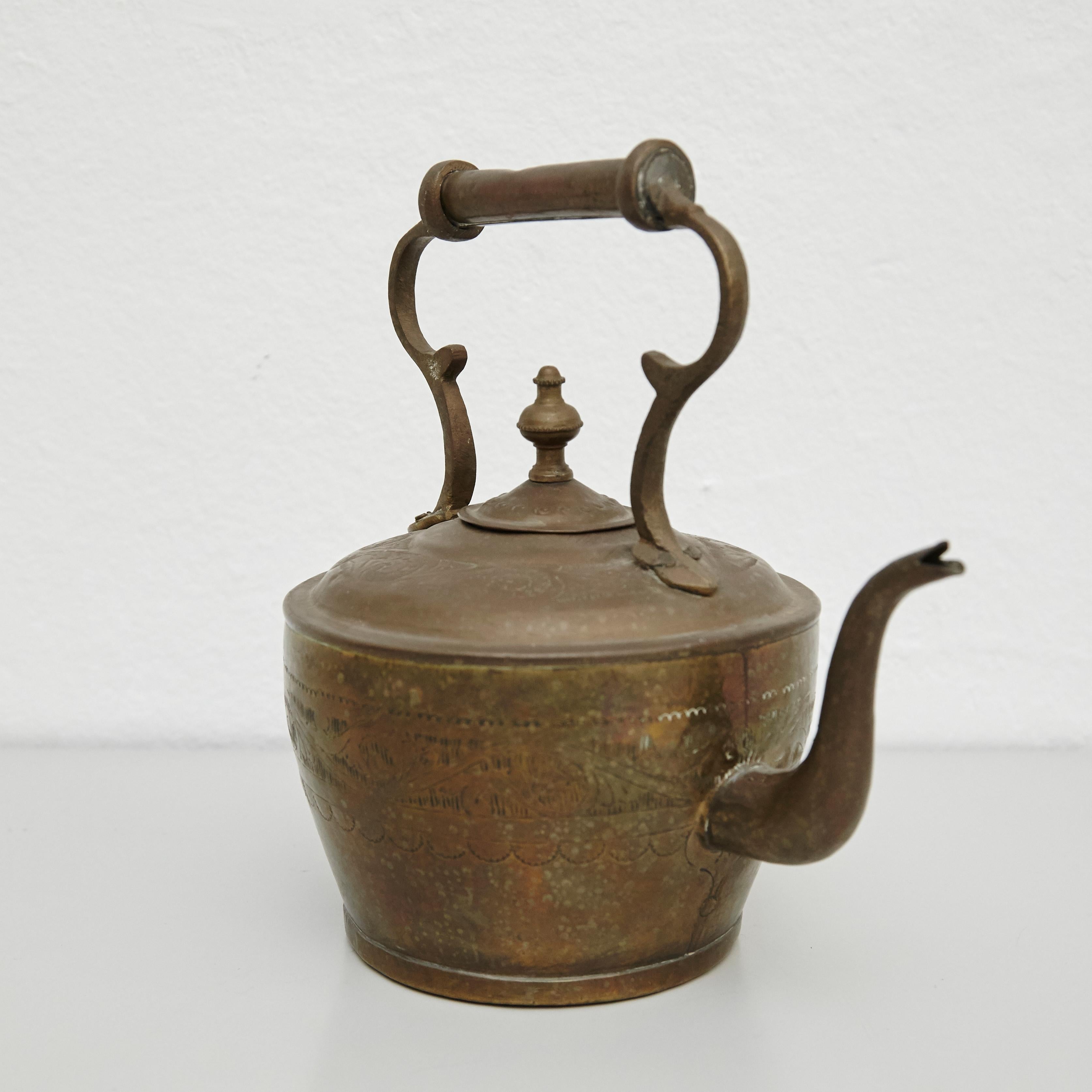 Early 20th Century French Country Brass Teapot 6