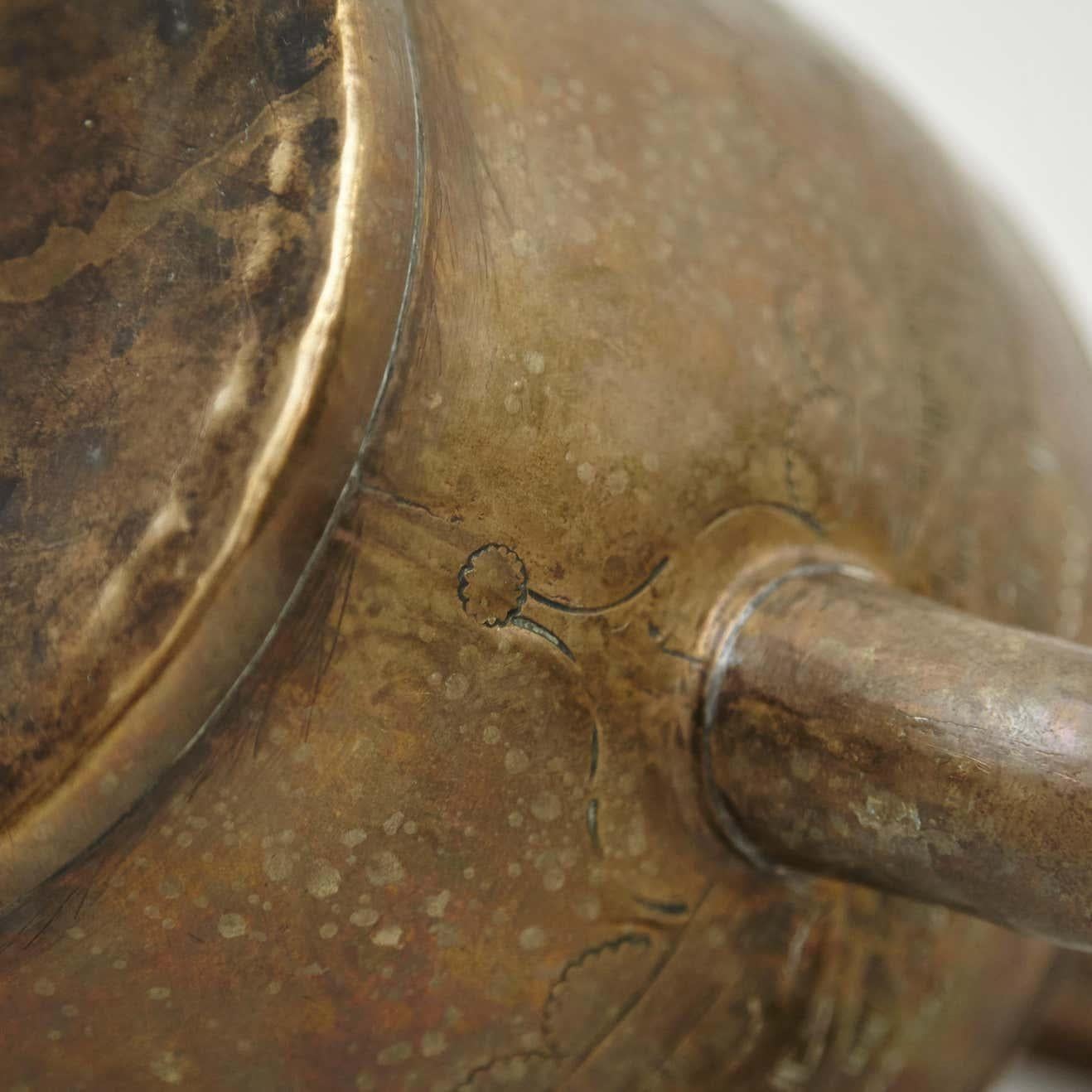 Early 20th Century French Country Brass Teapot For Sale 11