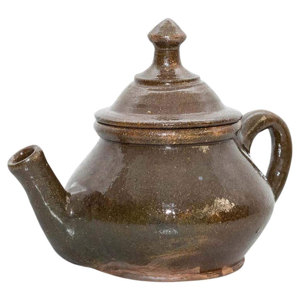 Early 20th Century French Country Ceramic Teapot at 1stDibs
